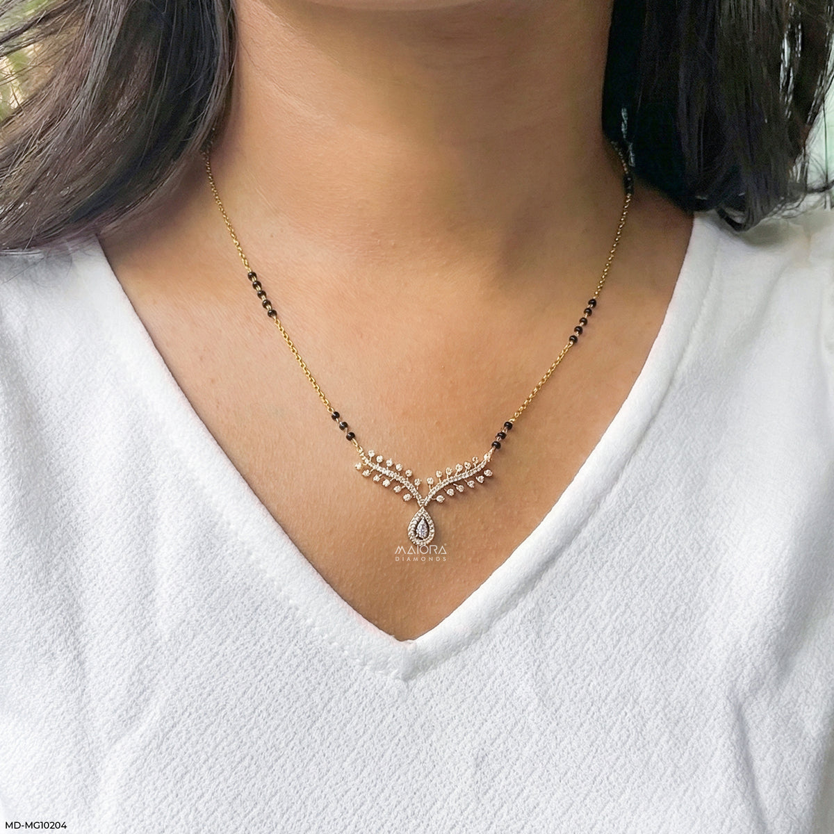 Petal Cascade Diamond Mangalsutra