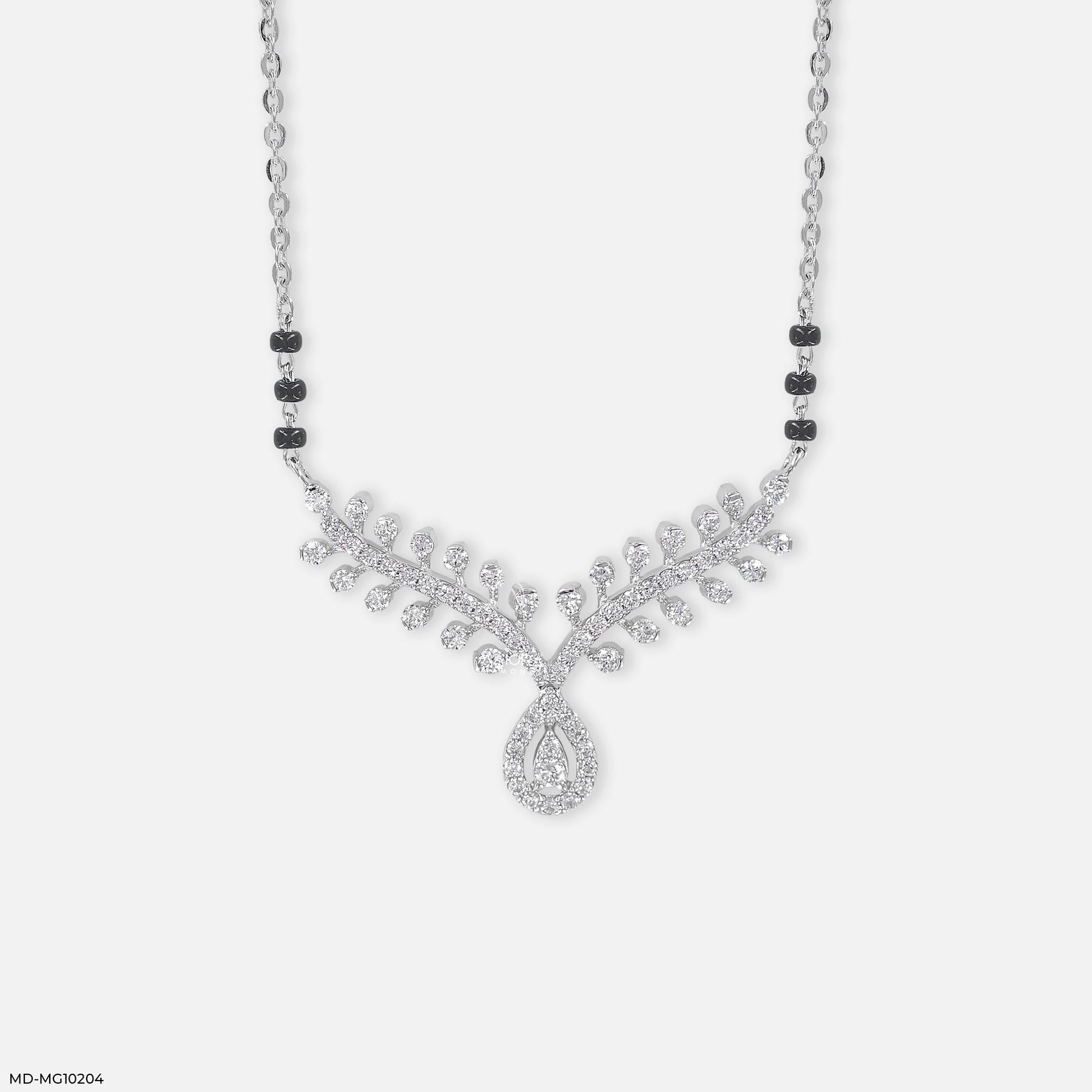 Petal Cascade Diamond Mangalsutra  9K Yellow Gold