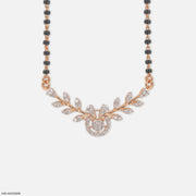 0.5 Carat Triple-Row Curved Bib Diamond Mangalsutra 9K Rose Gold