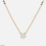 Round Solitaire Diamond Mangalsutra 18K Yellow Gold