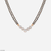 Bubble pave Diamond Mangalsutra Pendant 9K Rose Gold
