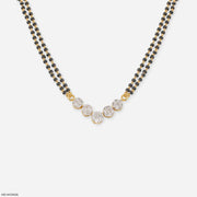 Bubble pave Diamond Mangalsutra Pendant 9K Yellow Gold