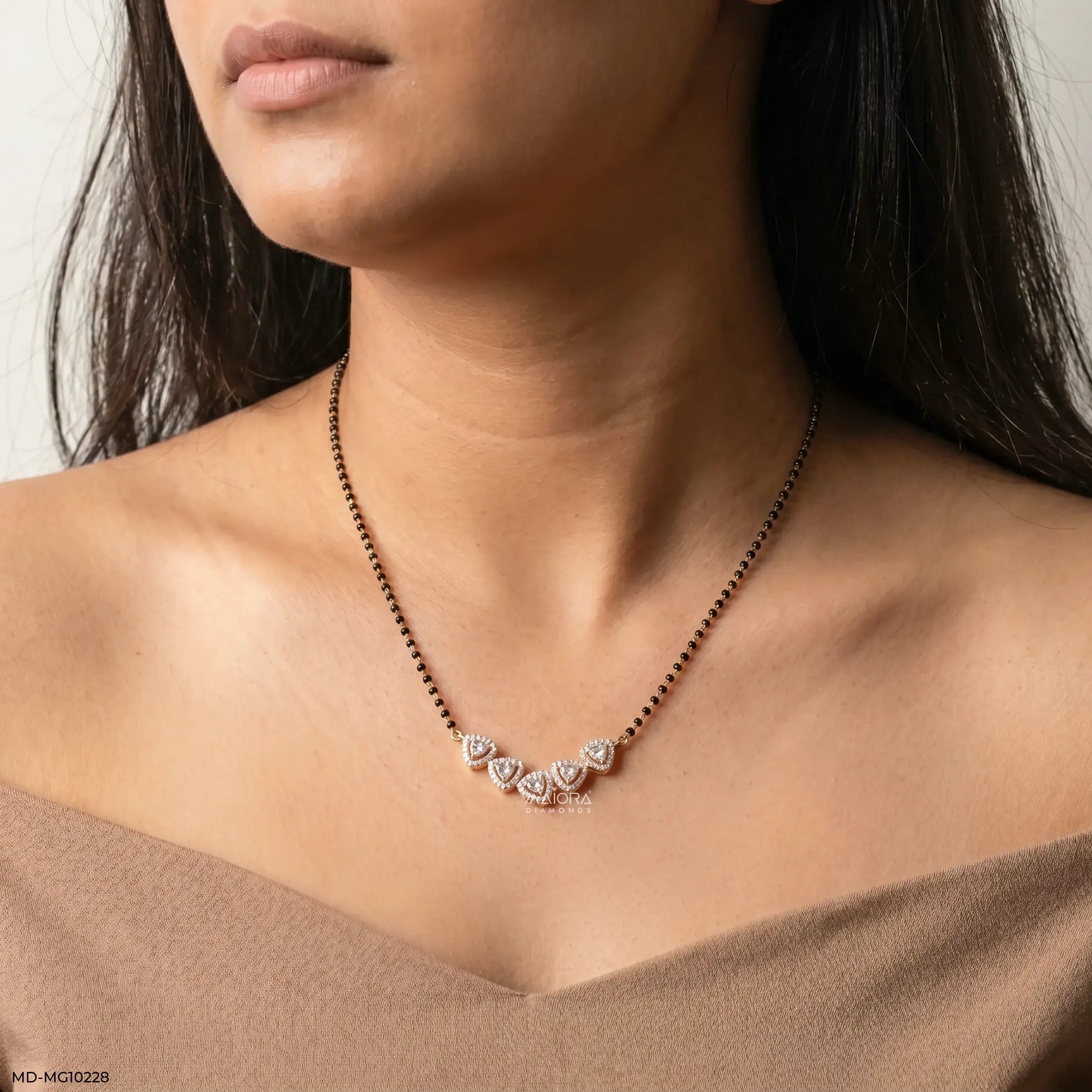 Trillion Bloom Mangalsutra 9K Yellow Gold