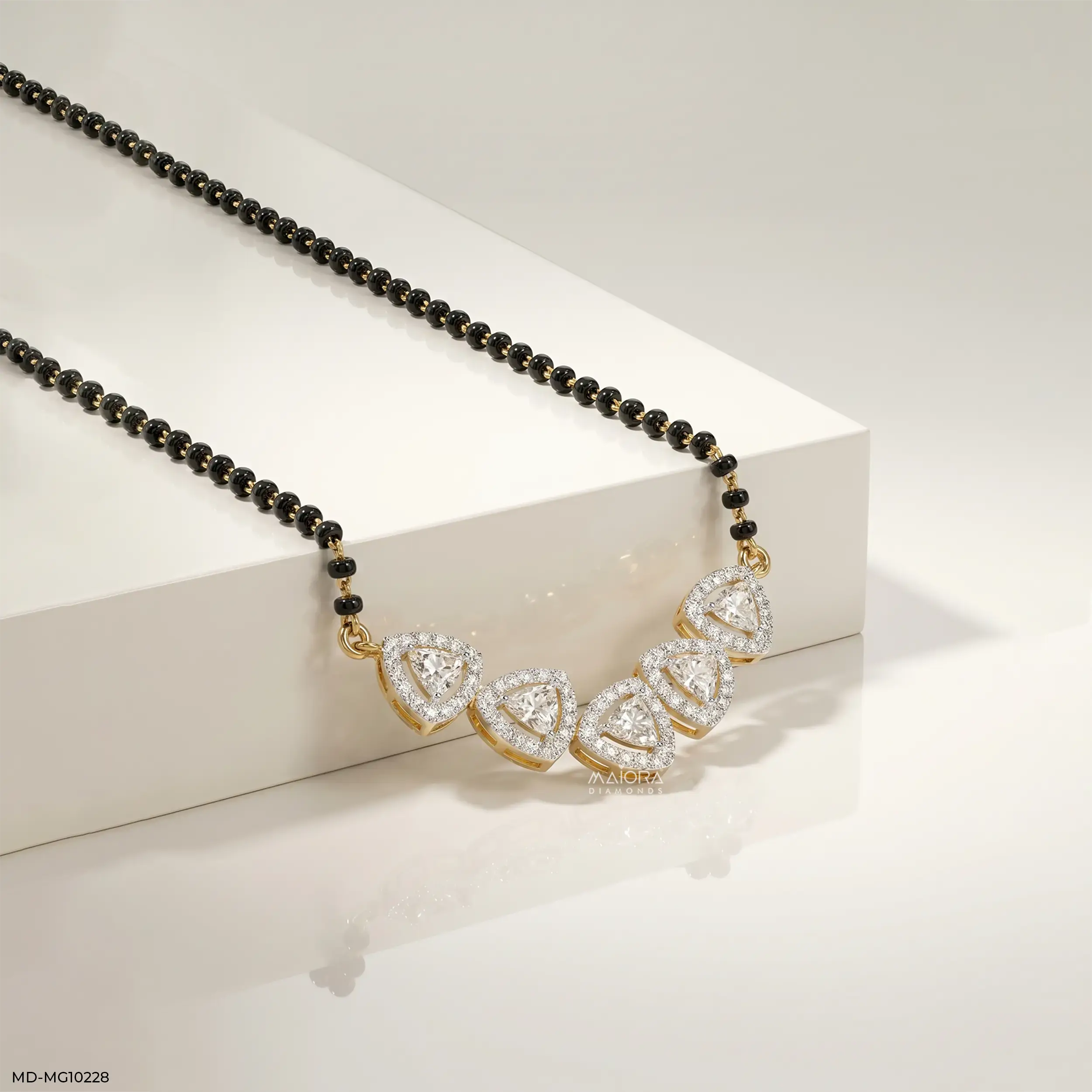 Trillion Bloom Mangalsutra 9K Yellow Gold