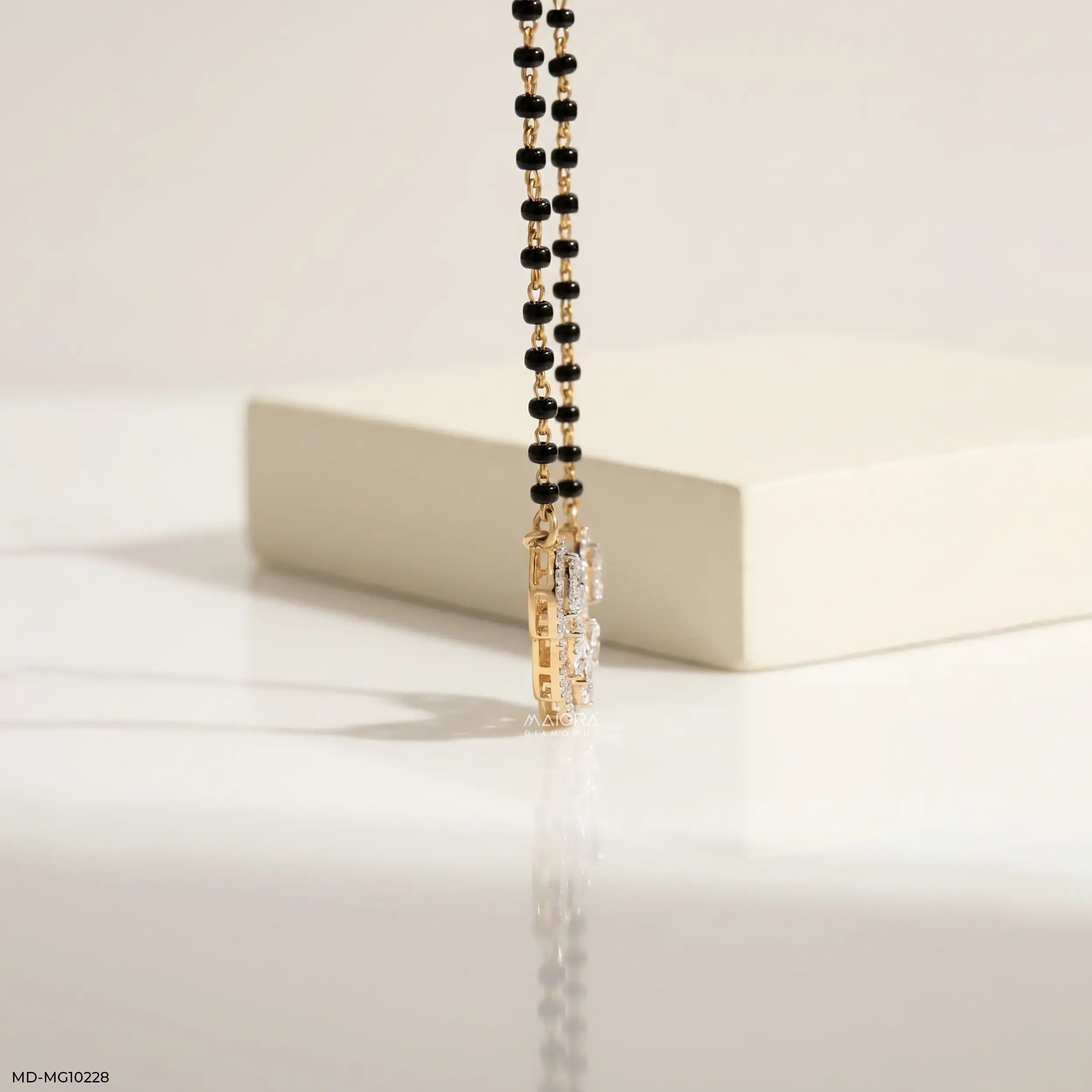 Trillion Bloom Mangalsutra 9K Yellow Gold