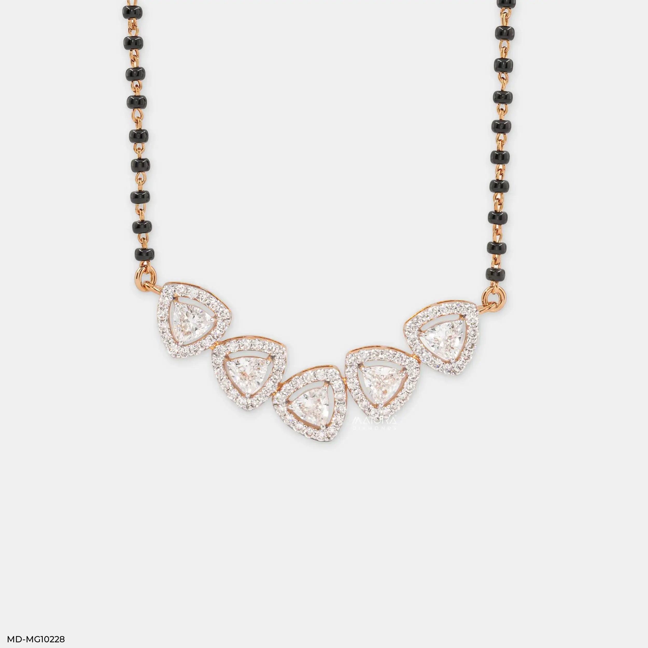 Trillion Bloom Mangalsutra 9K Yellow Gold