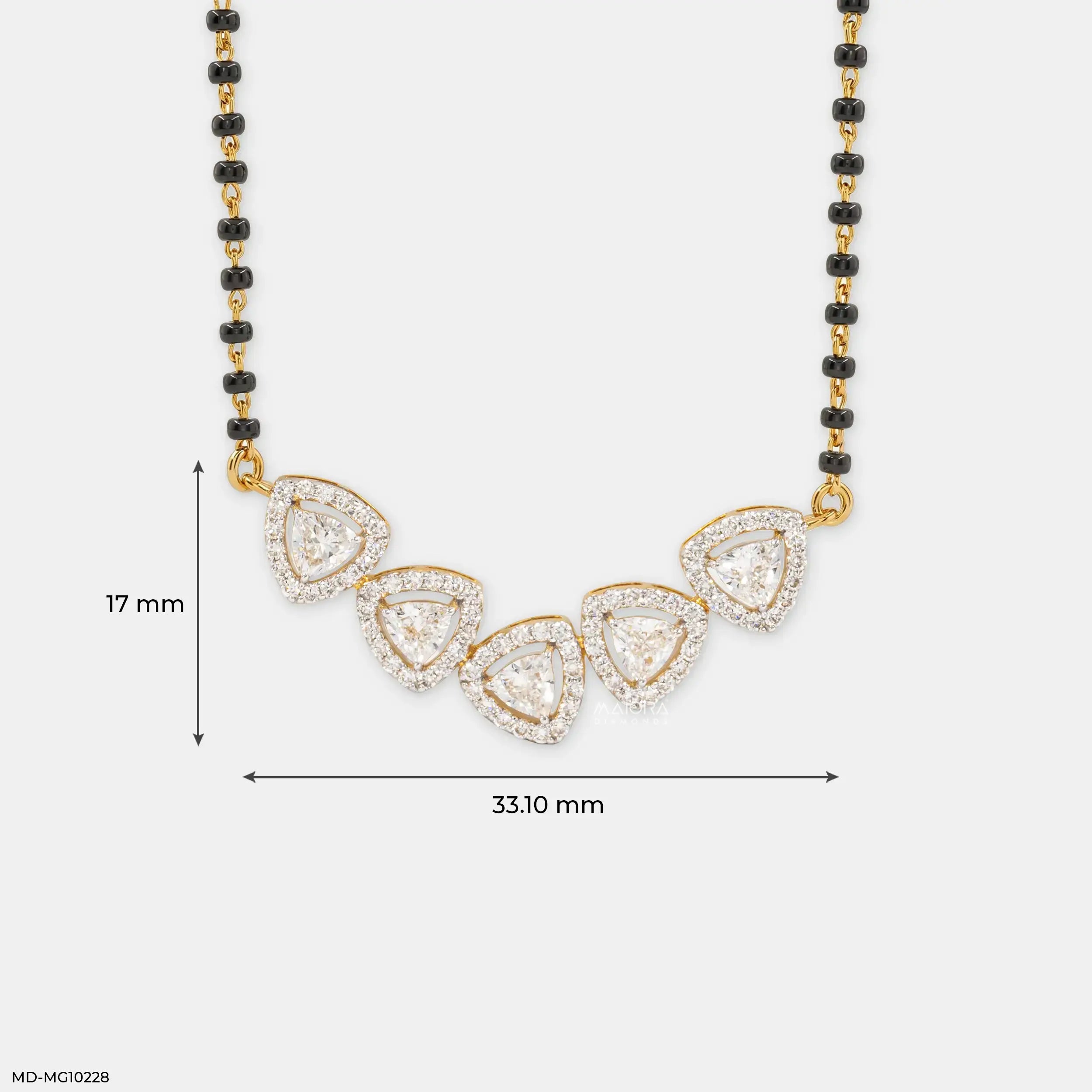 Trillion Bloom Mangalsutra 9K Yellow Gold