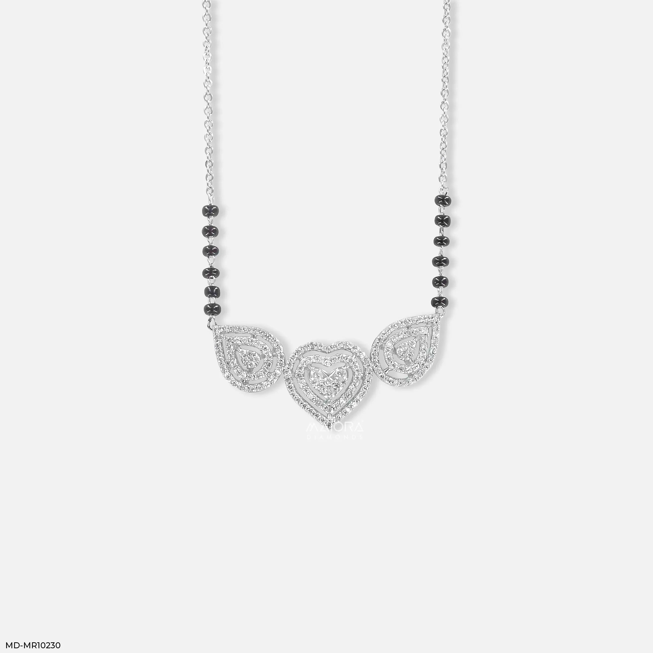 Glam Pranaya Diamond Mangalsutra 9K Yellow Gold