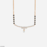 Shiny Liner Diamond Mangalsutra 9K Rose Gold