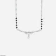 Shiny Liner Diamond Mangalsutra 9K White Gold