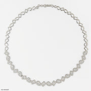 Symphony of Shapes Diamond Necklace 9K White Gold