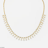 Dangle Drop Diamond Necklace 18K Yellow Gold
