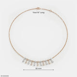 1.25 Carat Lab Diamond Drip Dual Tone Necklace 14K Rose Gold