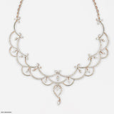 Genelia Diamond Necklace 18K White Gold