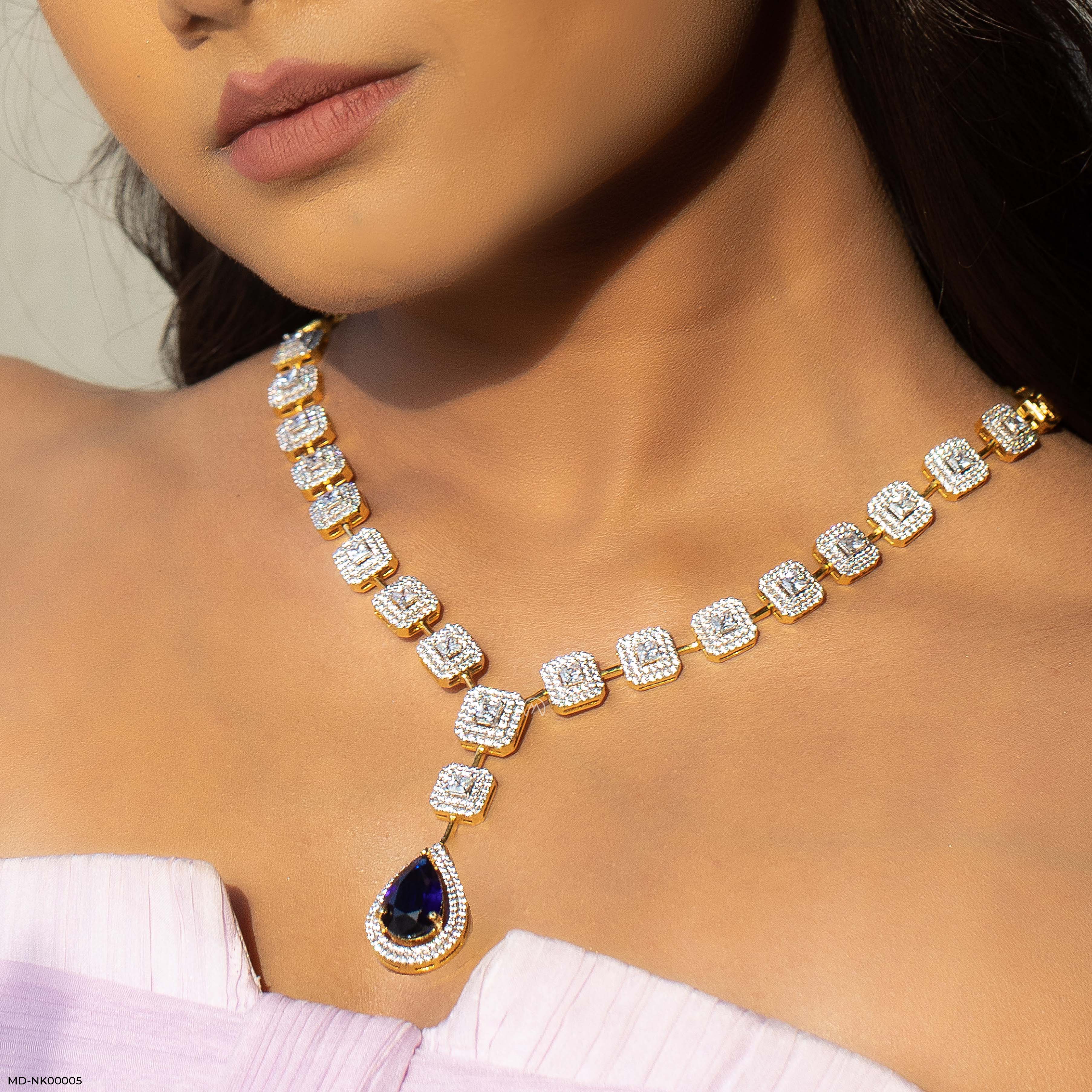 Cubist Bloom Necklace 9k Rose Gold