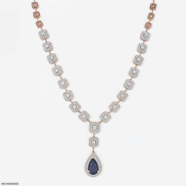 Cubist Bloom Necklace 14K Rose Gold