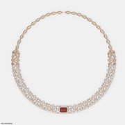 Ruby Lace Necklace 9k Rose Gold