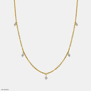 Quartet Diamond Necklace 9k Rose Gold