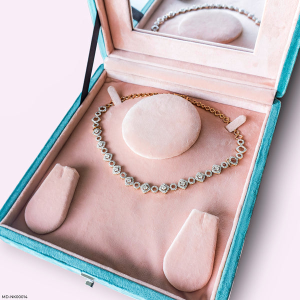 Detachable Diamond Necklaces 9K Rose Gold