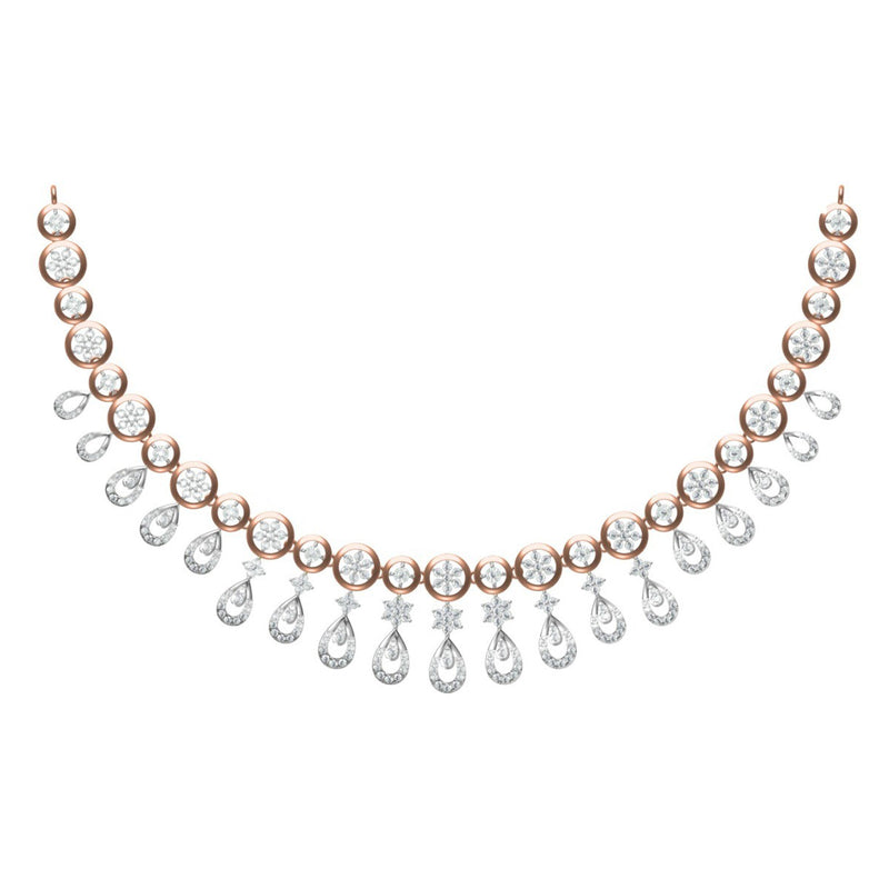 Charming Diamond Necklace 18K White Gold