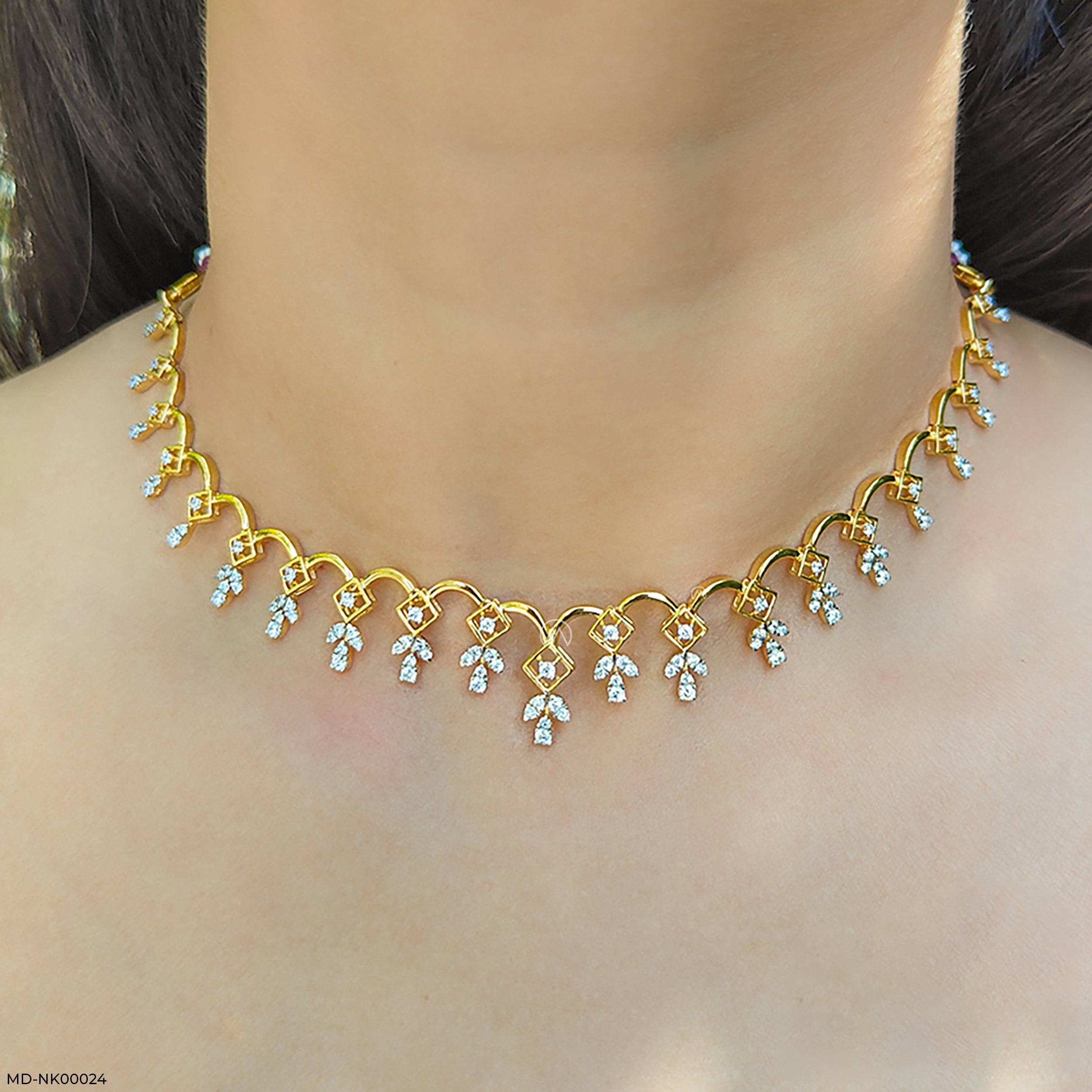 Luxonia Diamond Necklaces 18K Yellow Gold