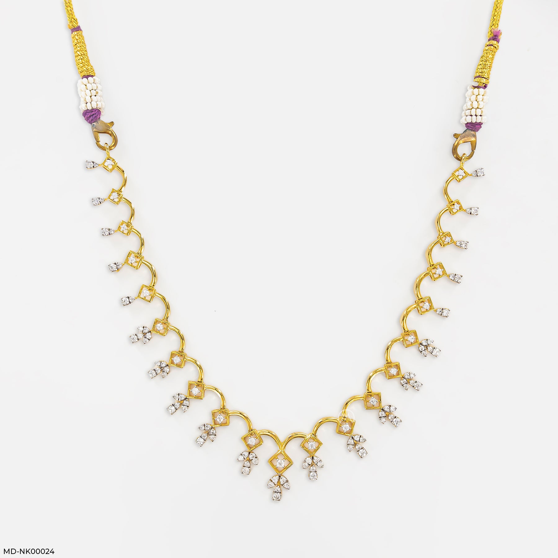 Luxonia Diamond Necklaces 14K White Gold