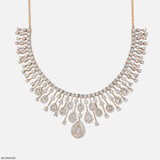 Mesmerising Floral Diamond Necklaces 9K Rose Gold