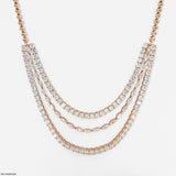 Classic Boldness Diamond Necklaces 18K Yellow Gold