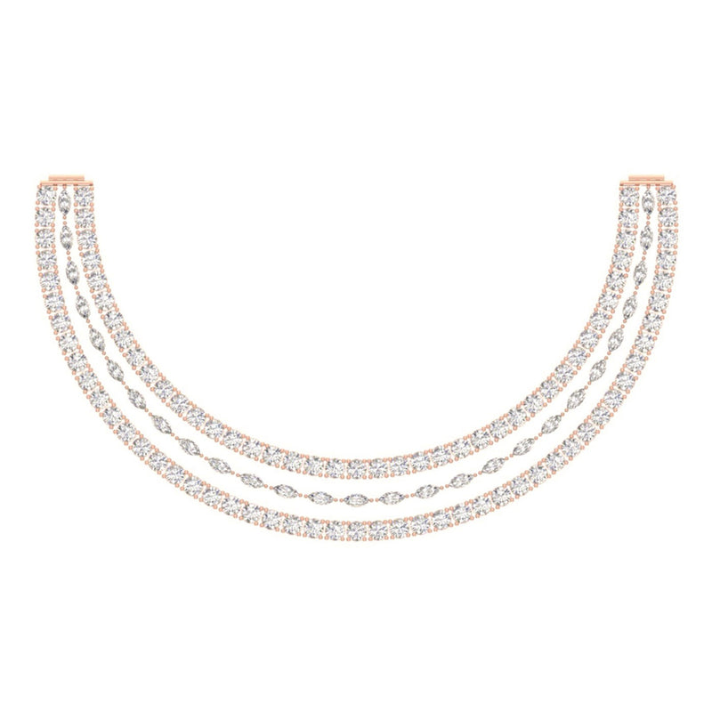 Classic Boldness Diamond Necklace 14K Rose Gold