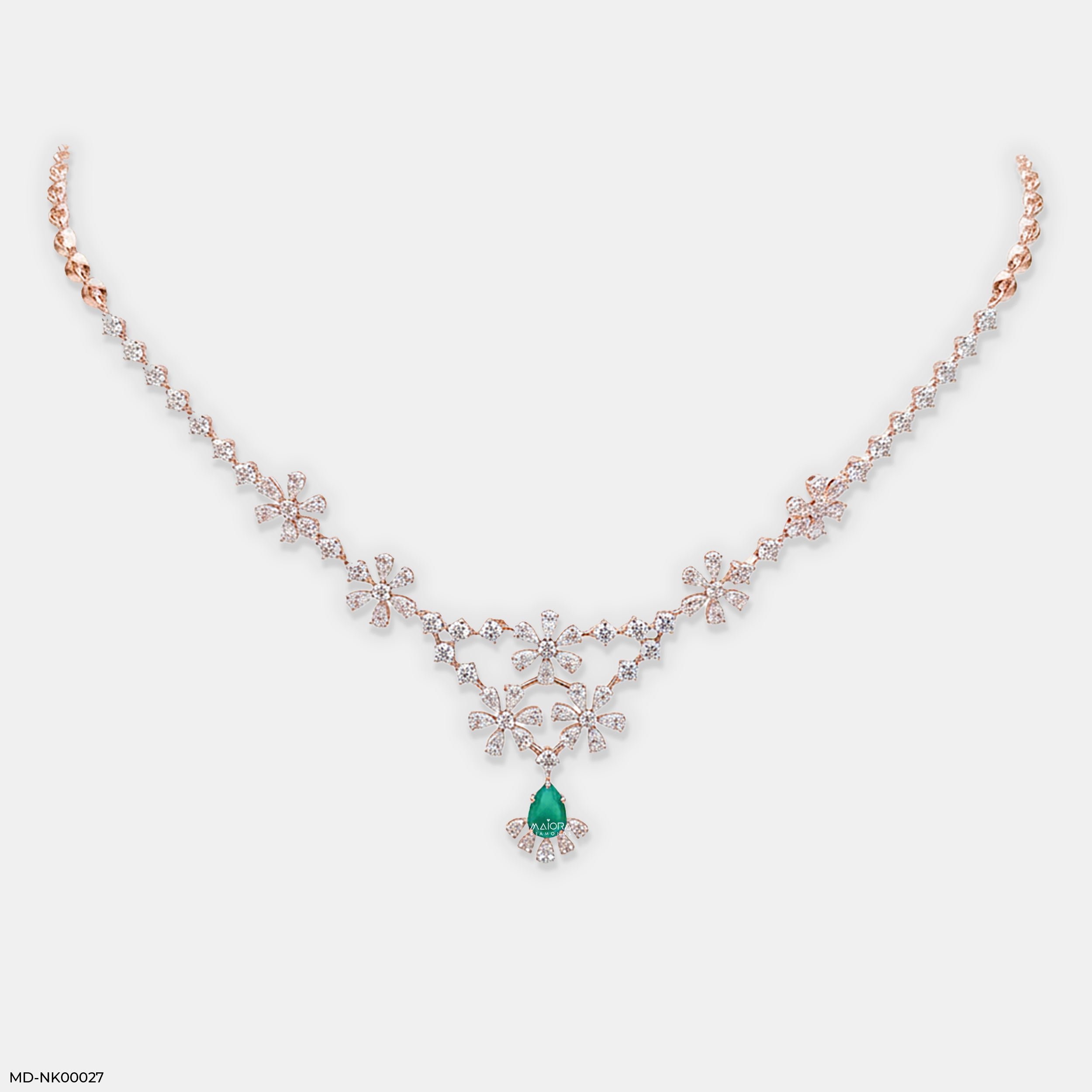 Beloved Daisy Diamond Necklaces 18K White Gold