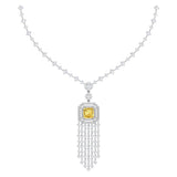 Glam up Diamond Necklace 14K White Gold