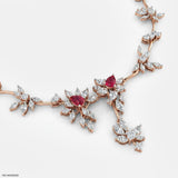 Ruby's Charm Diamond Necklaces 9K Rose Gold