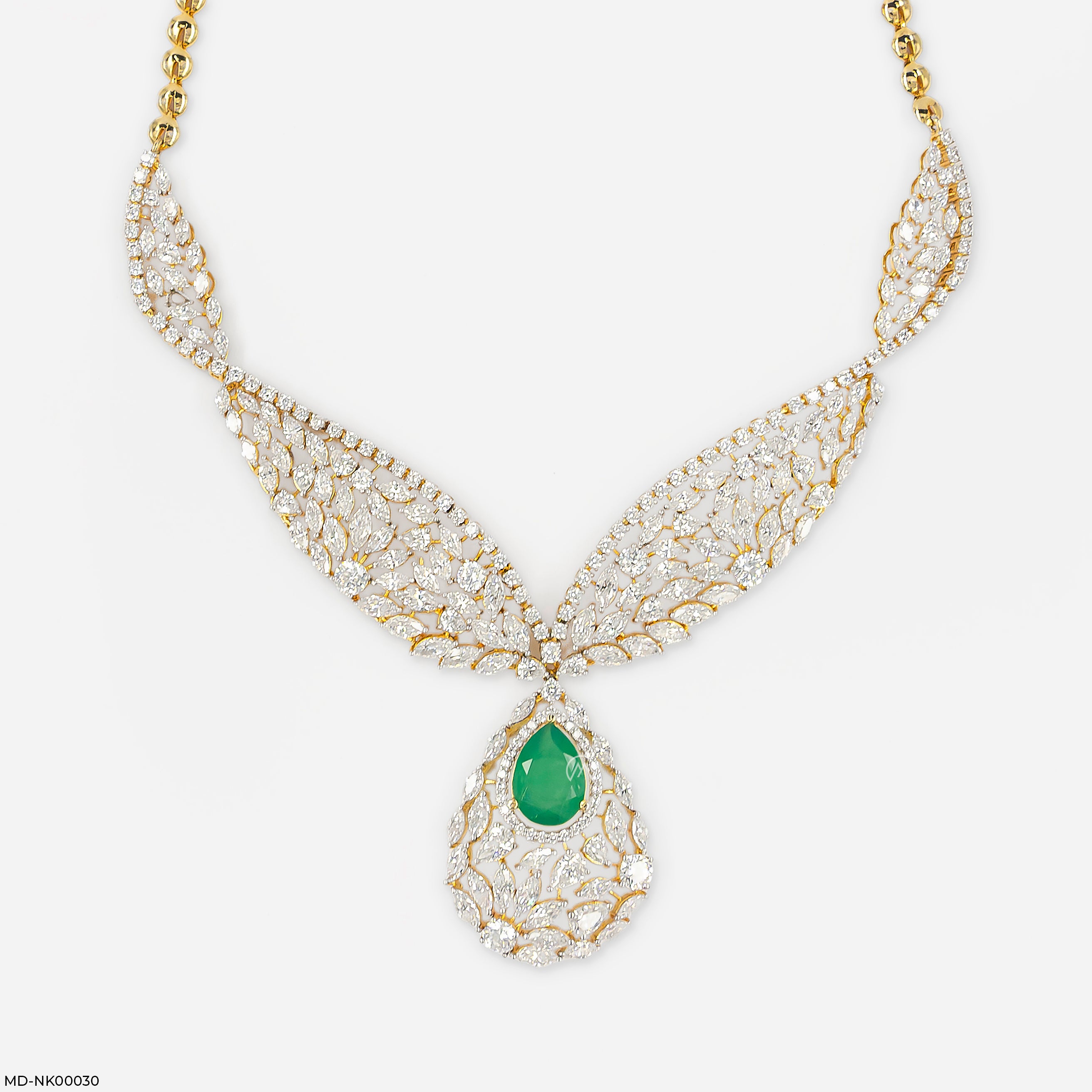 Heavenly Drop Diamond Necklaces 9K White Gold