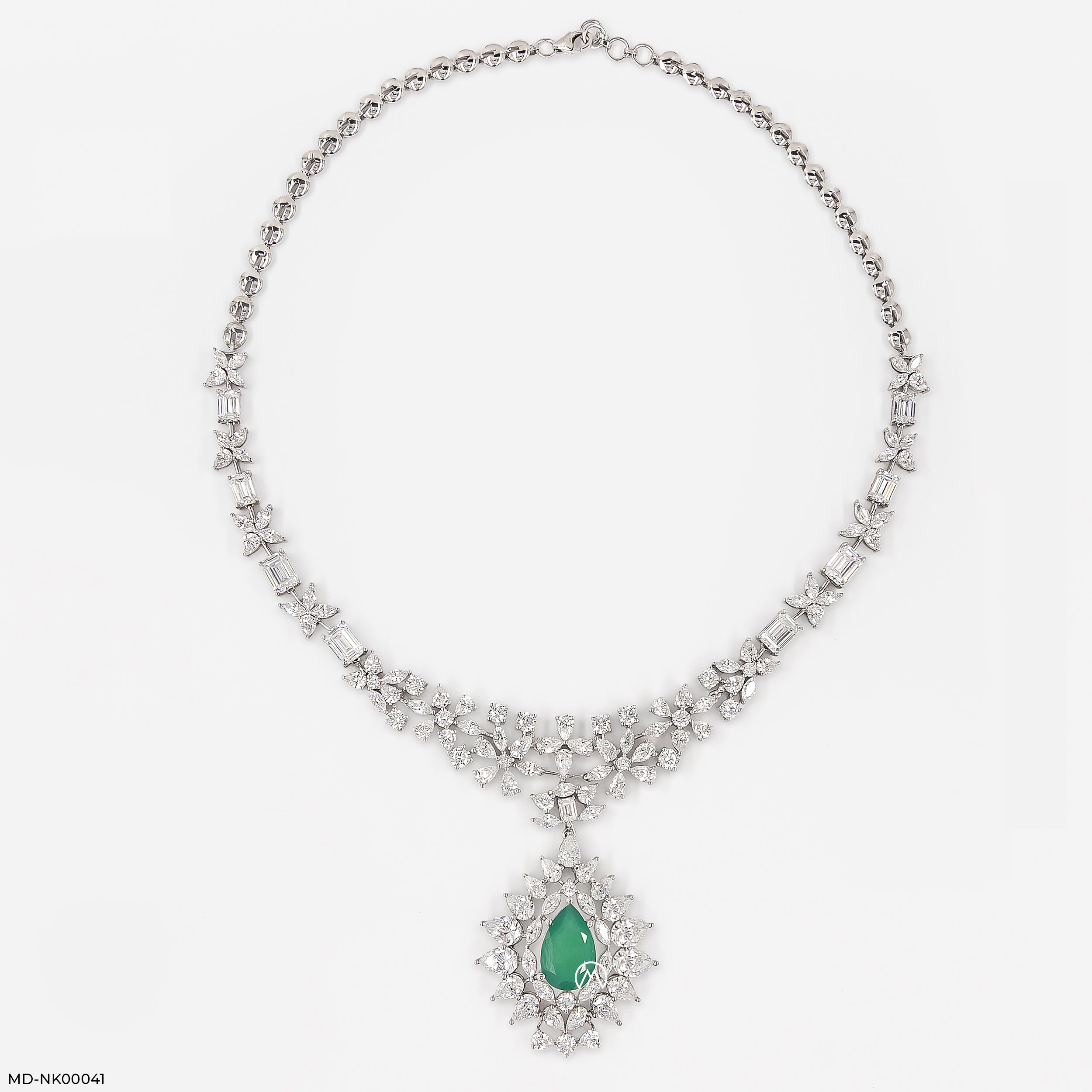Dewy Delight Diamond Necklaces 9K White Gold