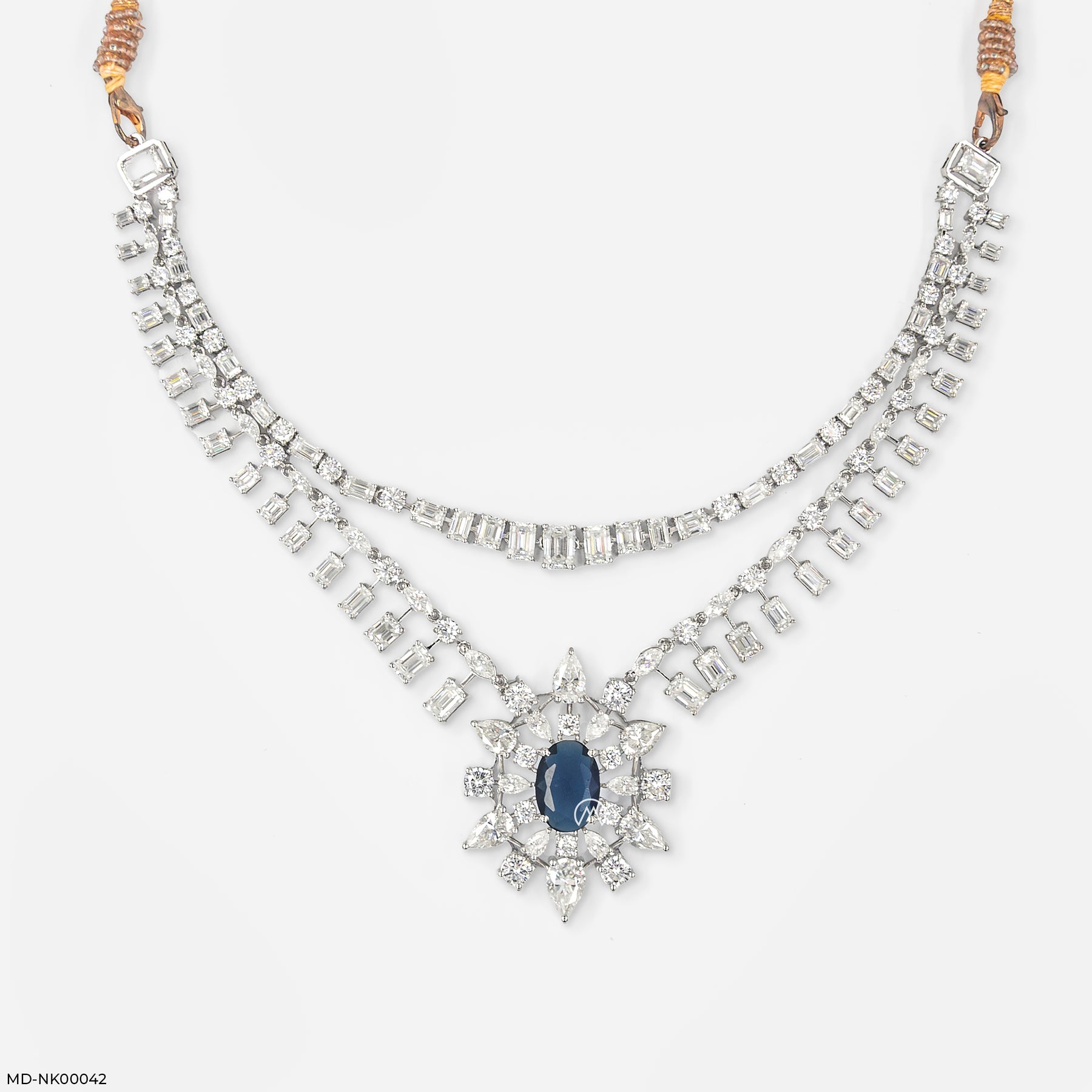 Multi Shape Diamond Necklaces 14K Rose Gold