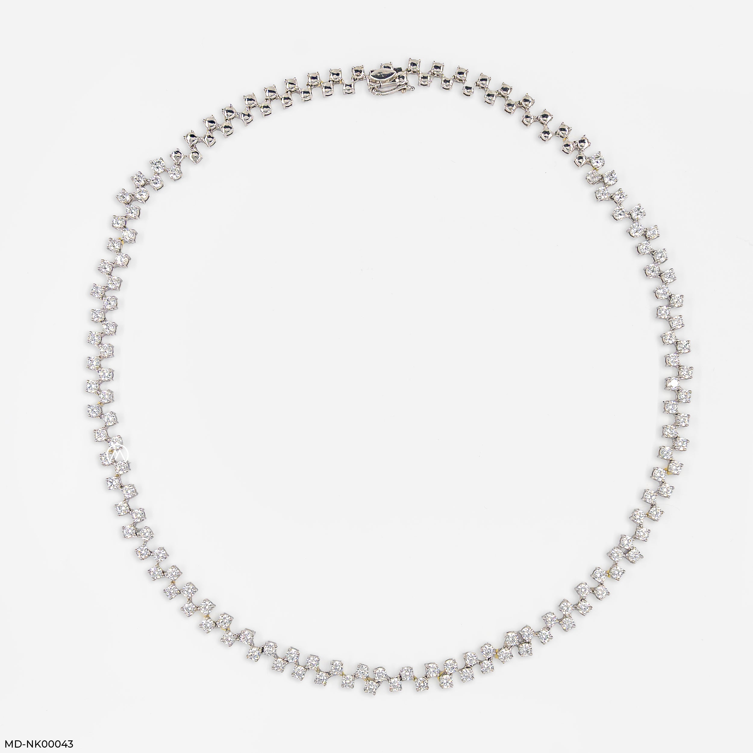 Evergreen Sparkle Diamond Necklaces 9K White Gold