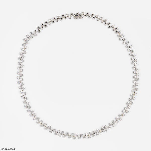 Evergreen Sparkle Diamond Necklace 14K White Gold