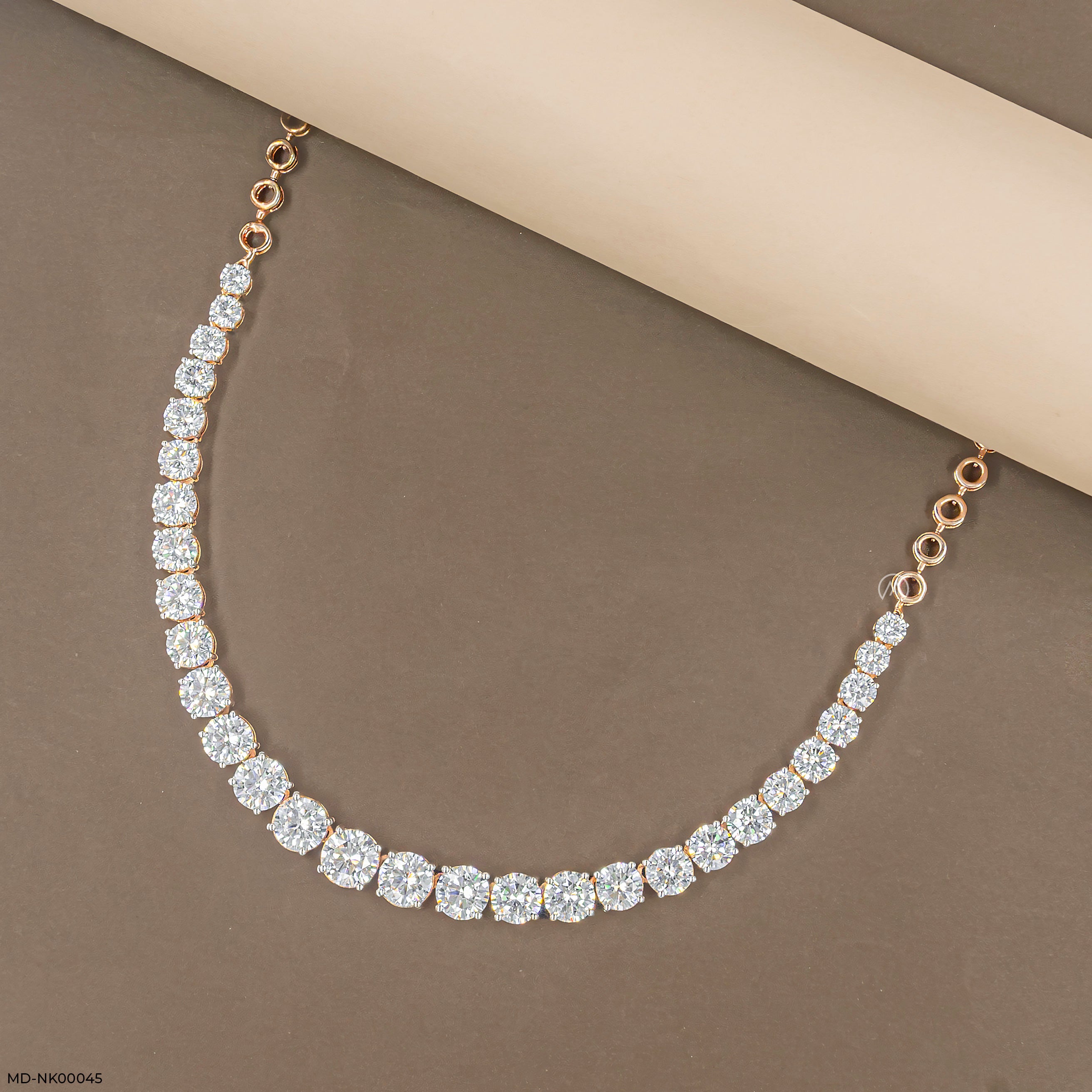 Gorgeous Diva Diamond Necklaces 9K Rose Gold