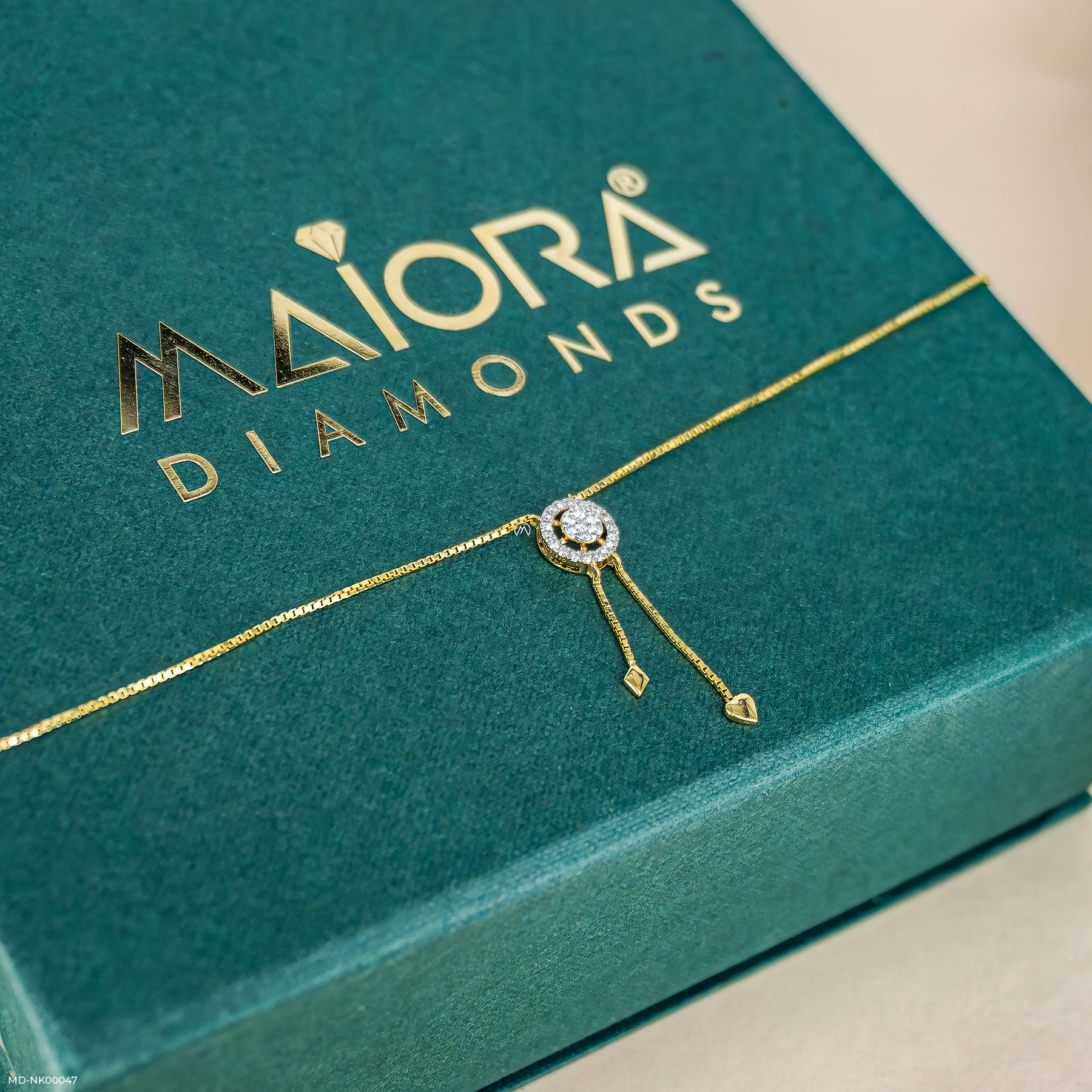 0.35 Carat Circle of Life Lab Diamond Y-Necklace 14K Yellow Gold