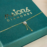 Cute Round Diamond Necklaces 14K Rose Gold