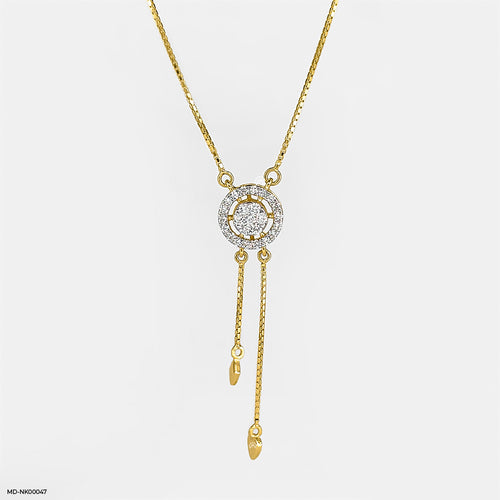 0.35 Carat Circle of Life Lab Diamond Y-Necklace 14K Yellow Gold