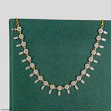 Exquisite Diamond Dangle Necklace 18K Yellow Gold