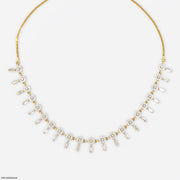 2 Carat Exquisite Lab Diamond Dangle Necklace 18K Yellow Gold