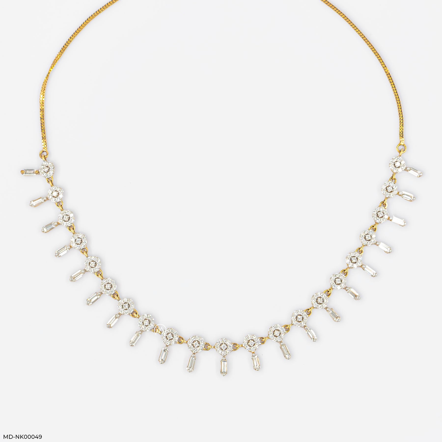 2 Carat Exquisite Lab Diamond Dangle Necklace 18K Yellow Gold