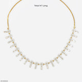 2 Carat Exquisite Lab Diamond Dangle Necklace 18K Yellow Gold