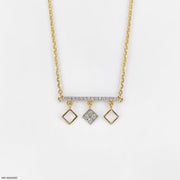 Rhombus Charm Diamond Necklace