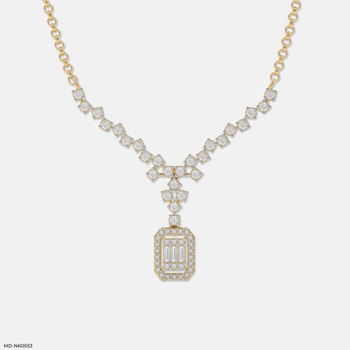Picture Perfect Diamond Necklaces 9K Yellow Gold
