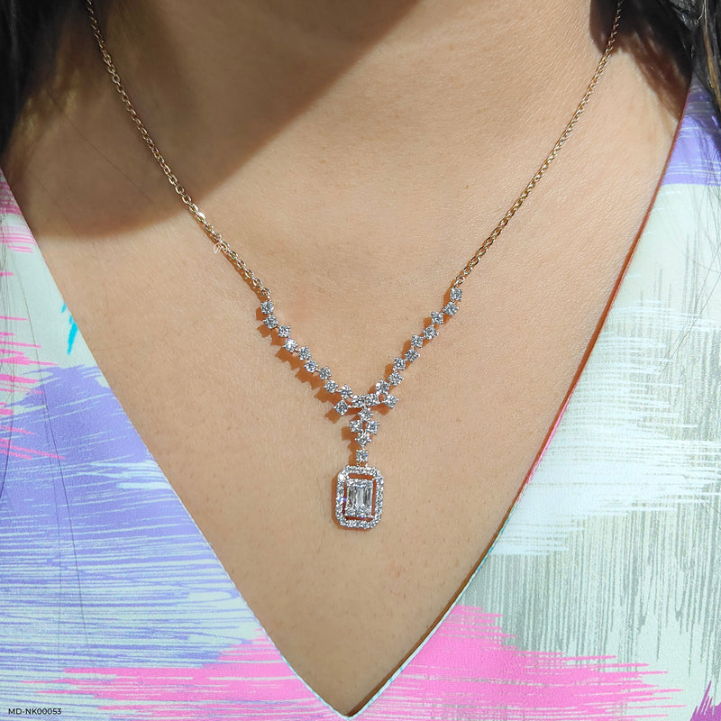 Picture Perfect Diamond Necklace 18K Rose Gold