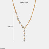 0.35 Carat Fancy Designs Lab Diamond Necklace 14K Rose Gold