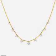 1 Carat Diamond Drop Station Necklace